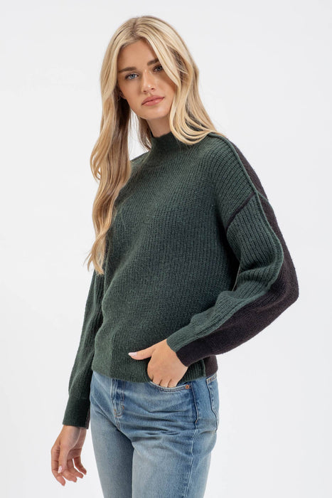 Exposed Seam Knit Sweater