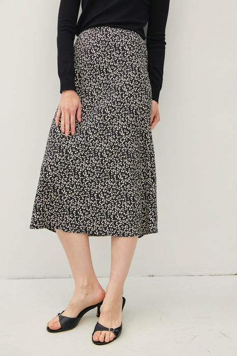 End of Summer Skirt Black Leopard