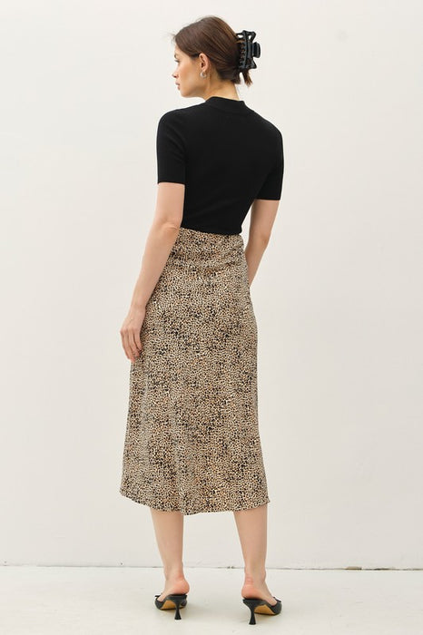 End of Summer Skirt Brown Leopard