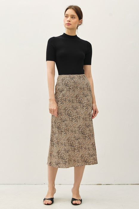 End of Summer Skirt Brown Leopard