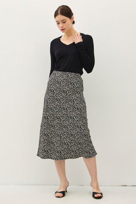 End of Summer Skirt Black Leopard