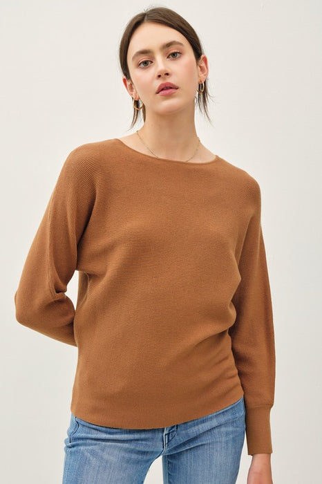 Joan Ribbed Sweater Brown