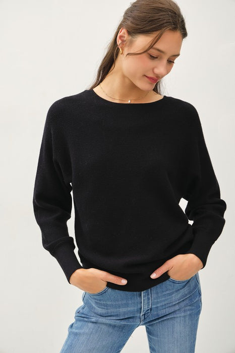 Joan Ribbed Sweater Black