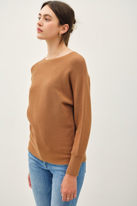 Joan Ribbed Sweater Brown