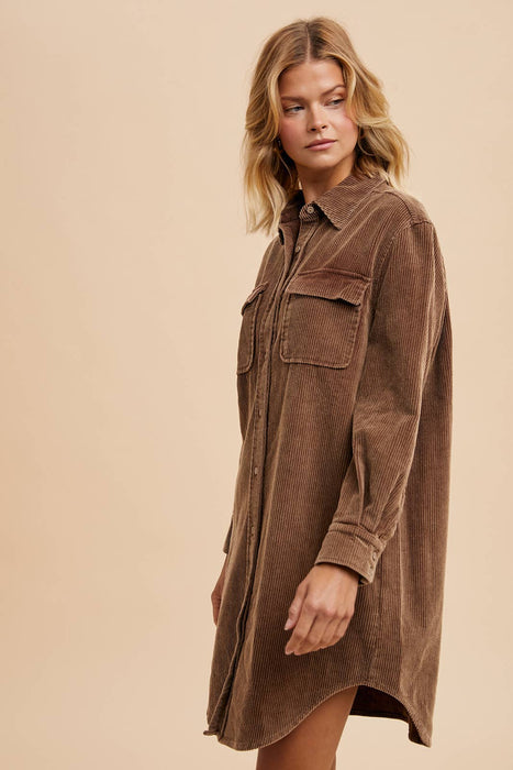 GARMENT WASHED CORDUROY DUSTER