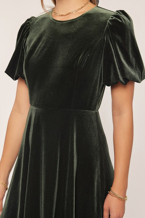 Blakely Velvet Dress H.Green