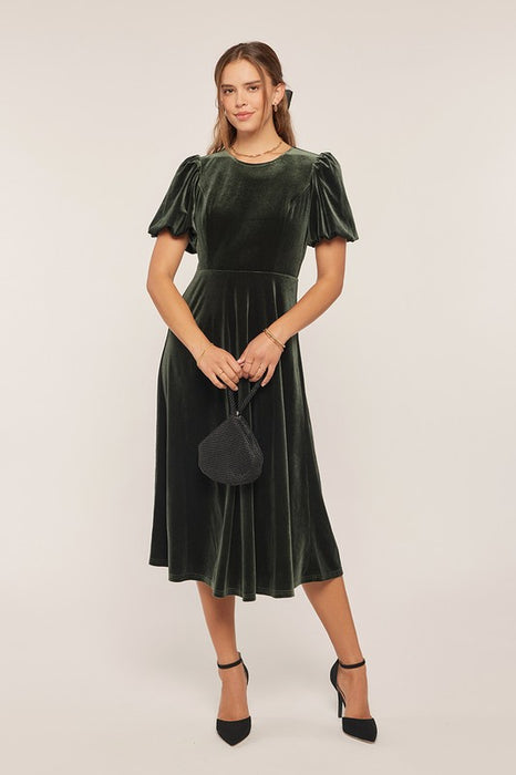 Blakely Velvet Dress H.Green