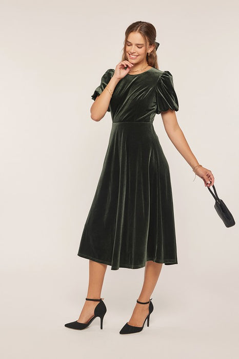 Blakely Velvet Dress H.Green