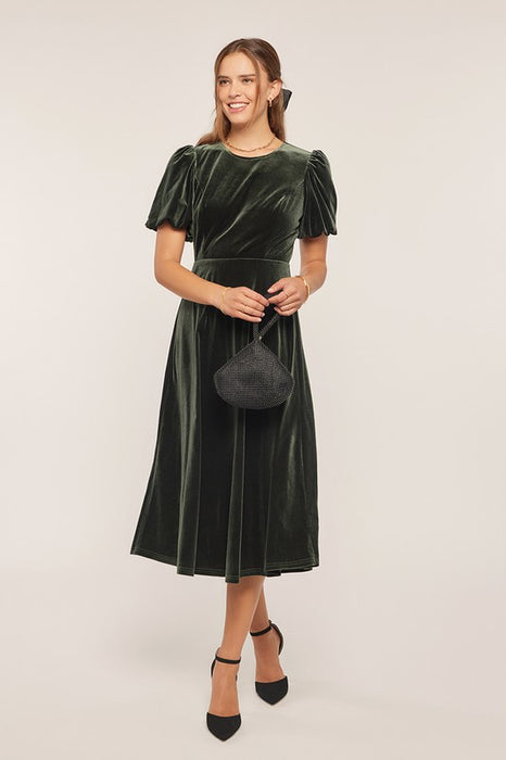 Blakely Velvet Dress H.Green