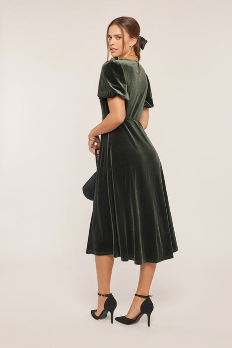 Blakely Velvet Dress H.Green