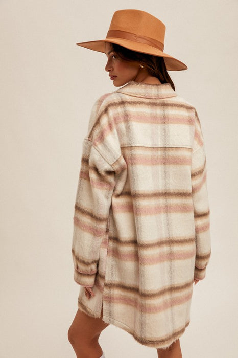 Brush Plaid Shacket