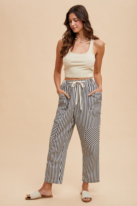 Stripe Barrel Pant