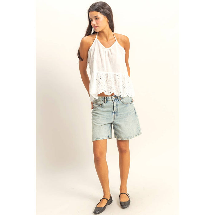 Peplum Halter Top