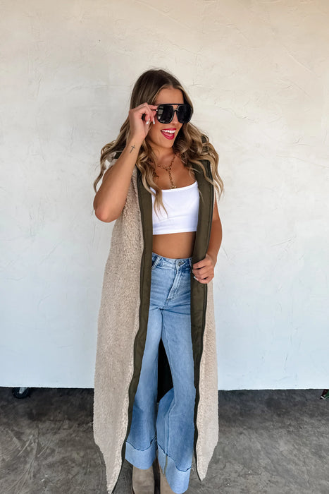 PREORDER: Reversible Sherpa Puffer Vest