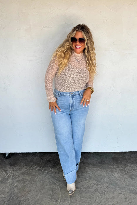 PREORDER: The Leni Wide Cuff Jean