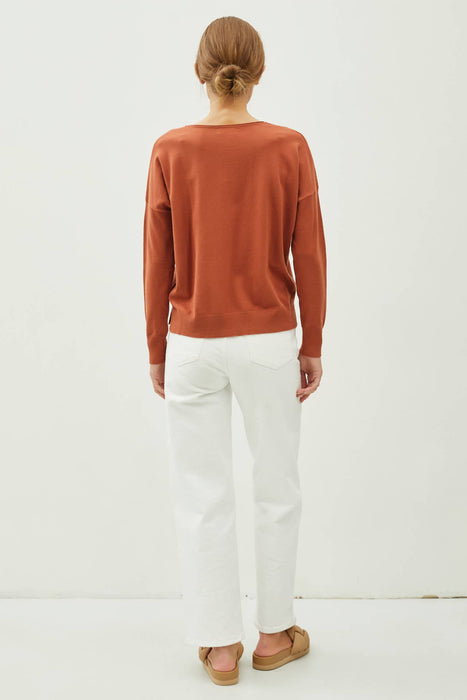 Ev Front Seam Sweater