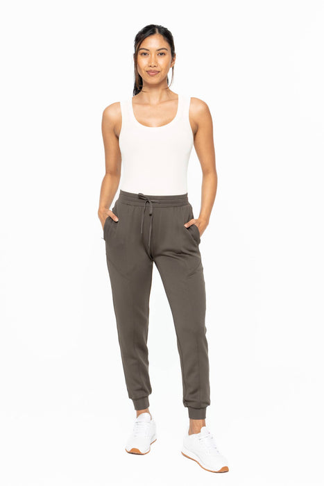 Cuffed Joggers with Zippered Pockets