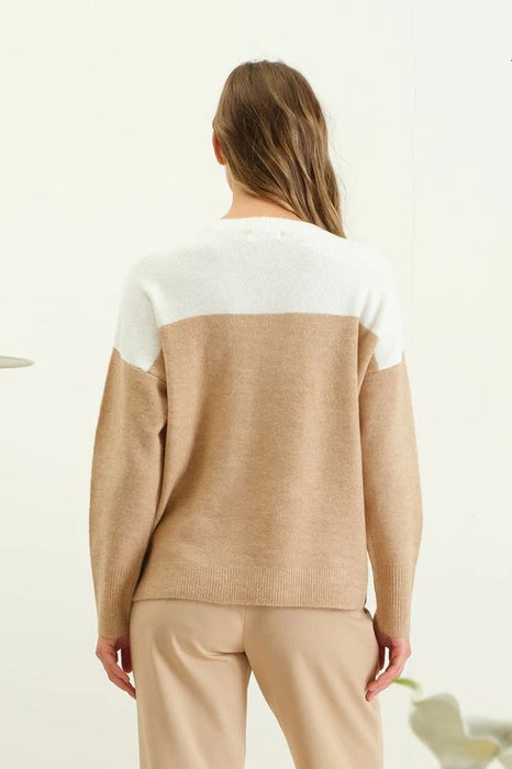 The Marley Khaki Pullover Sweater Ivory