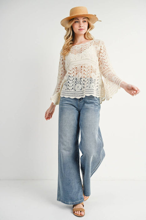 HIGH-RISE WIDE-LEG JEANS