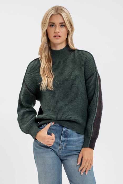 Exposed Seam Knit Sweater