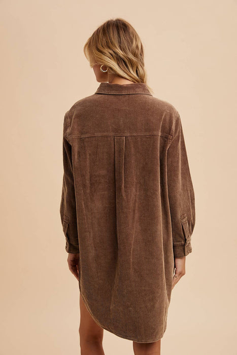 GARMENT WASHED CORDUROY DUSTER