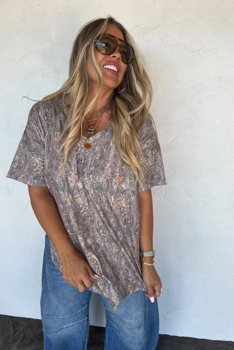 PREORDER: Joey V-Neck Washed Cotton Boyfriend Tee