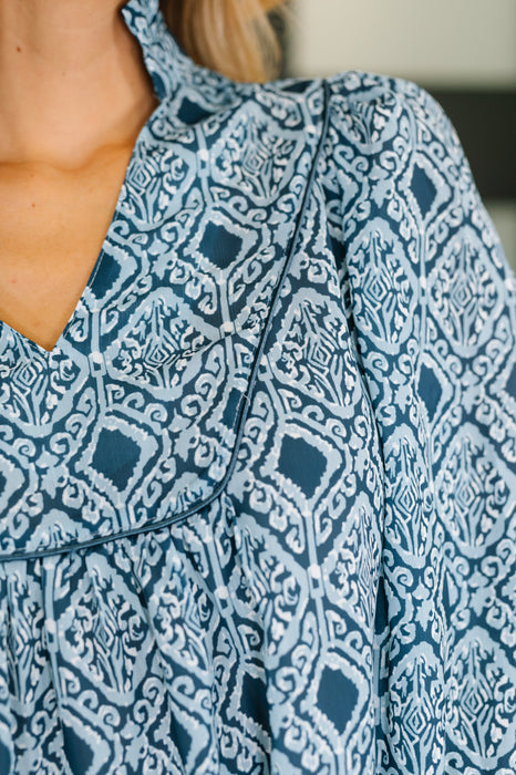 I Gave You My Heart Floral Babydoll Blouse