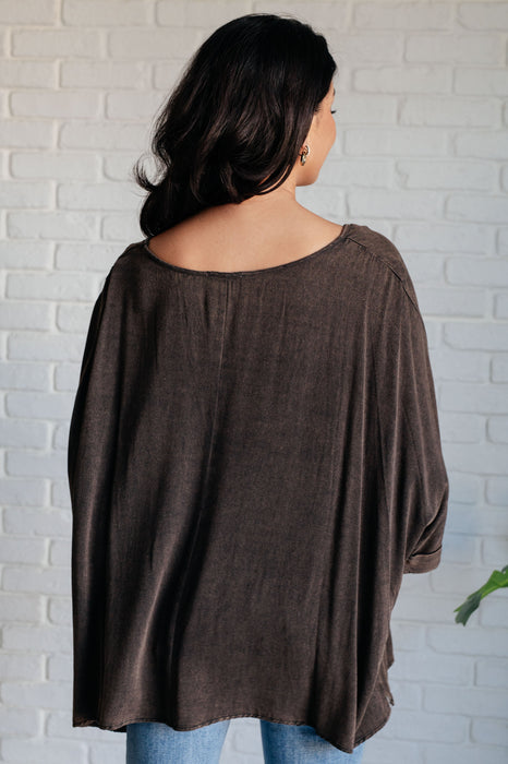 Wishy Washy Mineral Washed Oversized Top