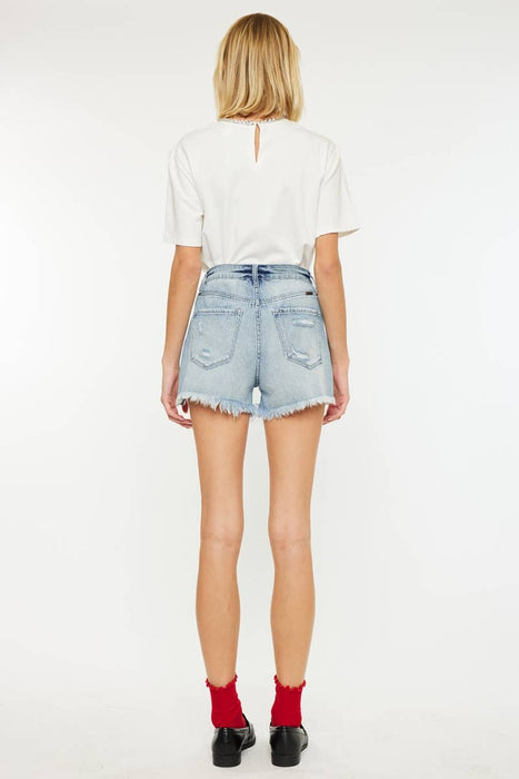 Sky High Rise Mom Shorts