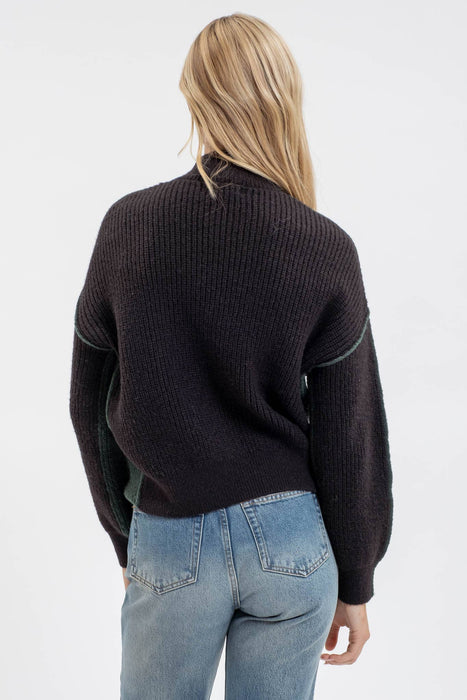 Exposed Seam Knit Sweater