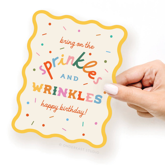 Wavy Die Cut Sprinkles and Wrinkles Notecard