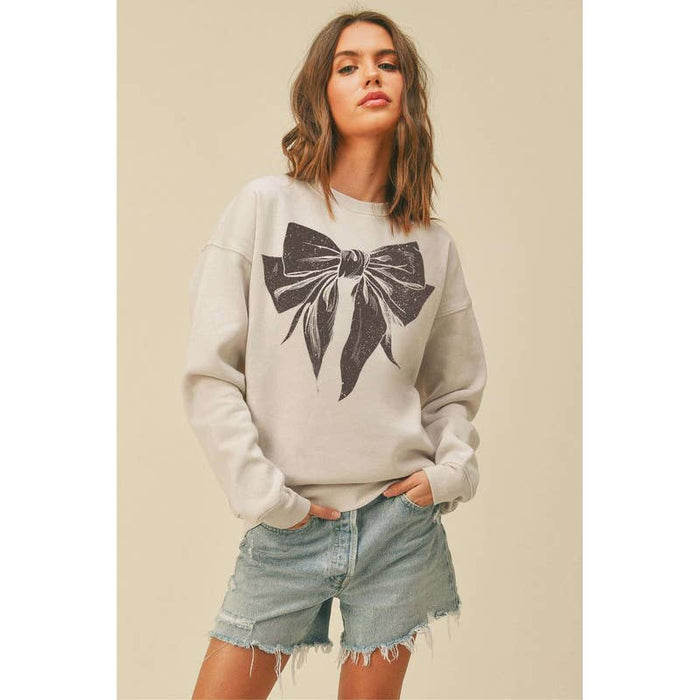 Bow Graphic Sweatshirt