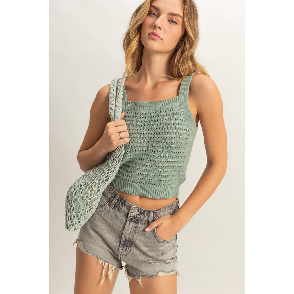 layerd tank Knit　アカネウツノミヤ Arie Knit Tank– Rise Up Co.