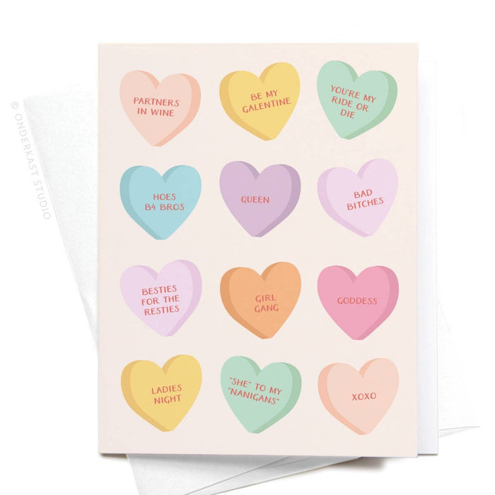Galentine’s Candy Hearts Greeting Card